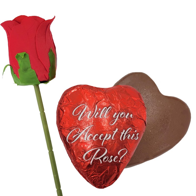 Fruidles Valentine's Day Bachelor Heart-Shaped Chocolate and Rose Duo, Will