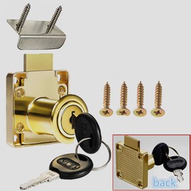Cabinet Lock, Drawer Lock, Mailbox Lock, Door Lock, Suitable for Wooden Cabinets. Model CT-138-22, ((Hole Diameter 0.75＂/ 19MM) is Suitable for Door Panels with A Thickness of 17 mm-22 mm. 1 Pcs