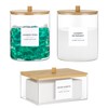 Glass Jars and Acrylic Dryer Sheet Holder, Laundry Pods Container