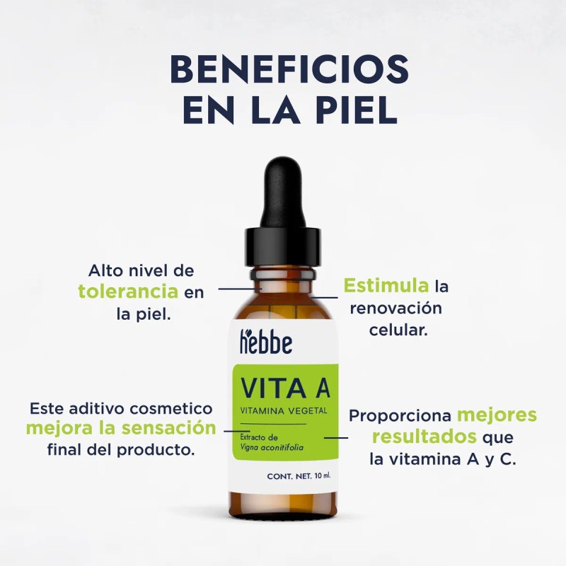 Retinol Vegetal Cosmetico Antiarrugas Vita A, Tipo de piel Sensible,