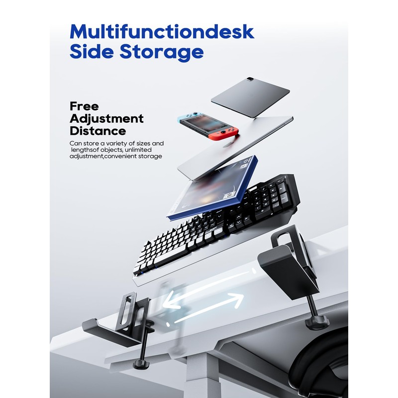 NODOCA Desk Side Storage for Laptop(White)