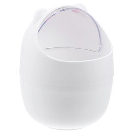 BESPORTBLE 1 Pc Garbage Can Trash Bin Car Waste Can Car Trash Can Cartoon Trash Can Desktop Dustbin Desk Dispenser Office Desk Trash Can Countertop Human Body Dining Table to Rotate White