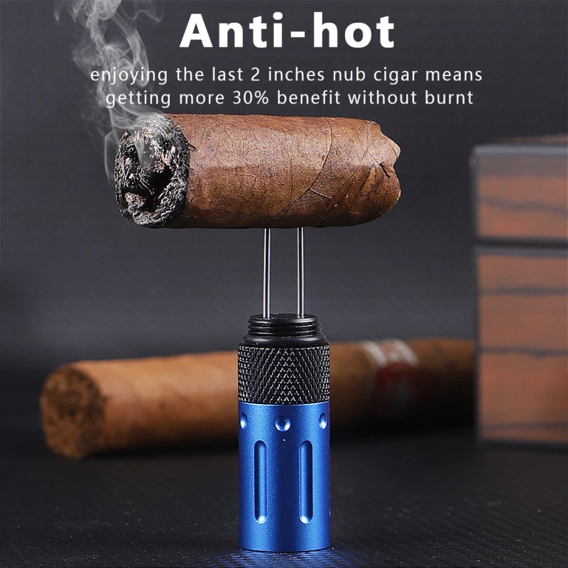 Luxury Manual Cigar Punch Cutter Key Chain Stainless Steel Blade