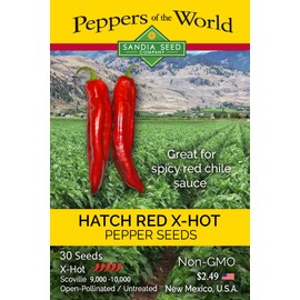 Hatch Red XHot Ms. Junie Chile - 30 Pepper Seeds - Non-GMO
