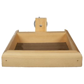 Wooden Mini Window Screen Bird Feeder – Handcrafted Eastern White Pine Window-Mount Feeder for Casement Windows – Easy Fill, Compact 2.5" H x 10" W x 10" D – Made in Maine, USA