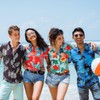 Jeyiour 4 Pcs Mens Hawaiian Shirts Unisex Tropical Short Sleeve