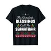 Greatest Blessings Irish Grandpa Seanathair Gifts Christmas T-Shirt
