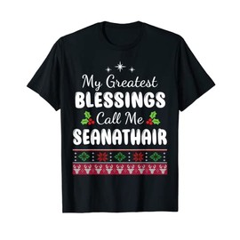 Greatest Blessings Irish Grandpa Seanathair Gifts Christmas T-Shirt