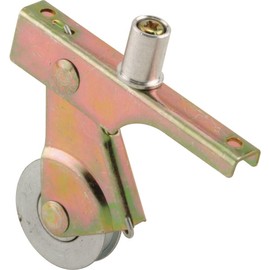 Prime-Line B 702 1 Inch Steel Sliding Screen Door Roller 2 Pack – Concave Grooved Wheel with Spring Arm