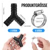 2 Pieces Dishwasher Washing Machine Drain Adapter, 3 Way Y