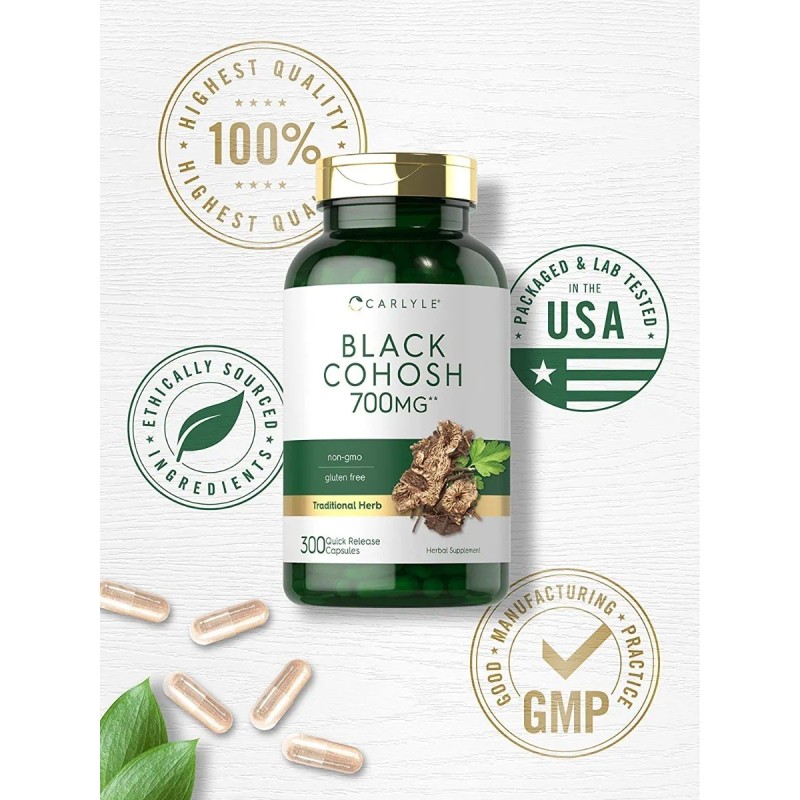 Black Cohosh Negro 700 Mg Premium 300 Caps Menopausia