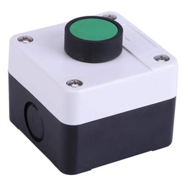 Push Button Switch, Green Weatherproof Button Switch, Momentary Switch, One Button Control Box, for Door Opener Gate Opening Indoor and Outdoor Use