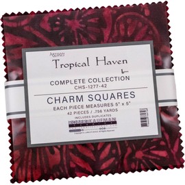 Lunn Studios Artisan Batiks Tropical Haven 42 5-inch Squares Charm Pack Robert Kaufman CHS-1277-42