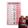 Chore Chart | Habit Tracker,Daily Chore Chart With Replacement Cardboard