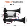 CZC AUTO 12V 120dB Air Horn Dual Trumpets, Super Loud