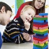 Colour Wobble Tower, Colourful Wooden Wobble Tower Stacking Tower Wooden