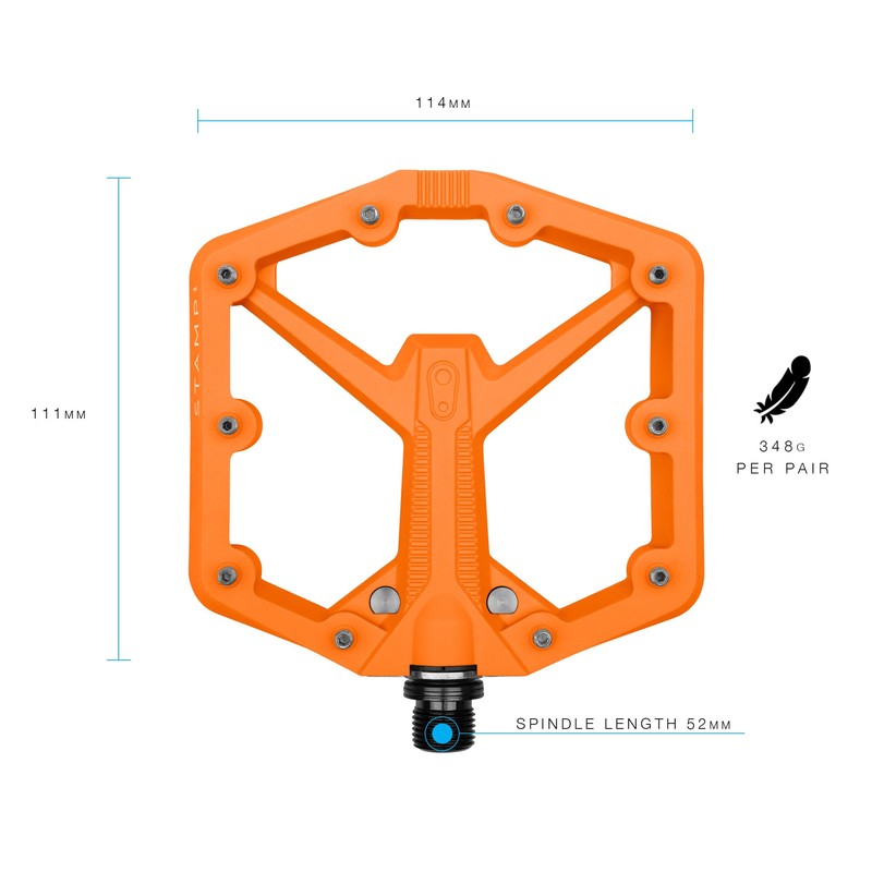 Crankbrothers MTB Pedals Stamp 1 Gen 2 Large Orange