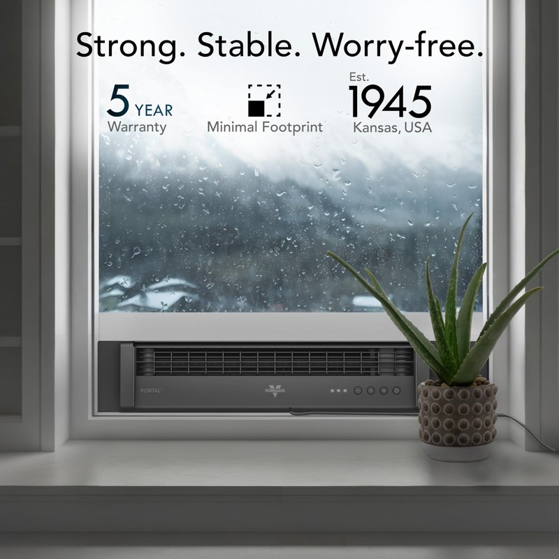 Vornado PORTAL® Window Fan with 3 Speeds, Reversible Exhaust Mode,