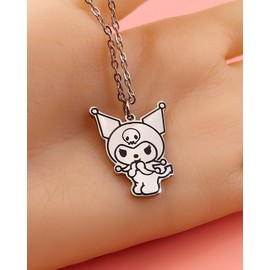 Yooborn Cute Cartoon BFF Necklace 2 Best Friend Pendant Jewelry Gifts Set 2 Pcs Friendship Necklace 2 for Daughter Son Sister Bestfriend.