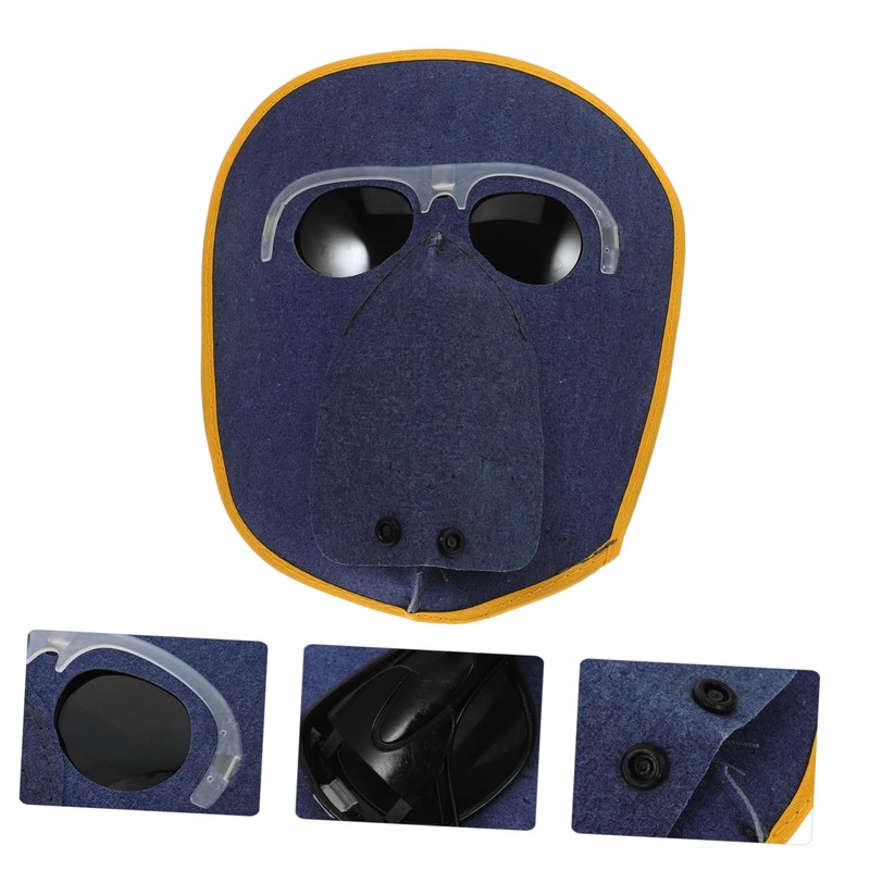 LALAFINA Welding Helmet with Adjustable Strap Cowhide Construction Stylish Design