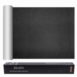 JDLUGH Sofa Leather Repair Patch Tape, Large Self Adhesive Couch, Car Seat, Office Chair, Leather Furniture, Vinyl Repair Patch Kit for Furniture(15x60 Inch, Dark Grey)