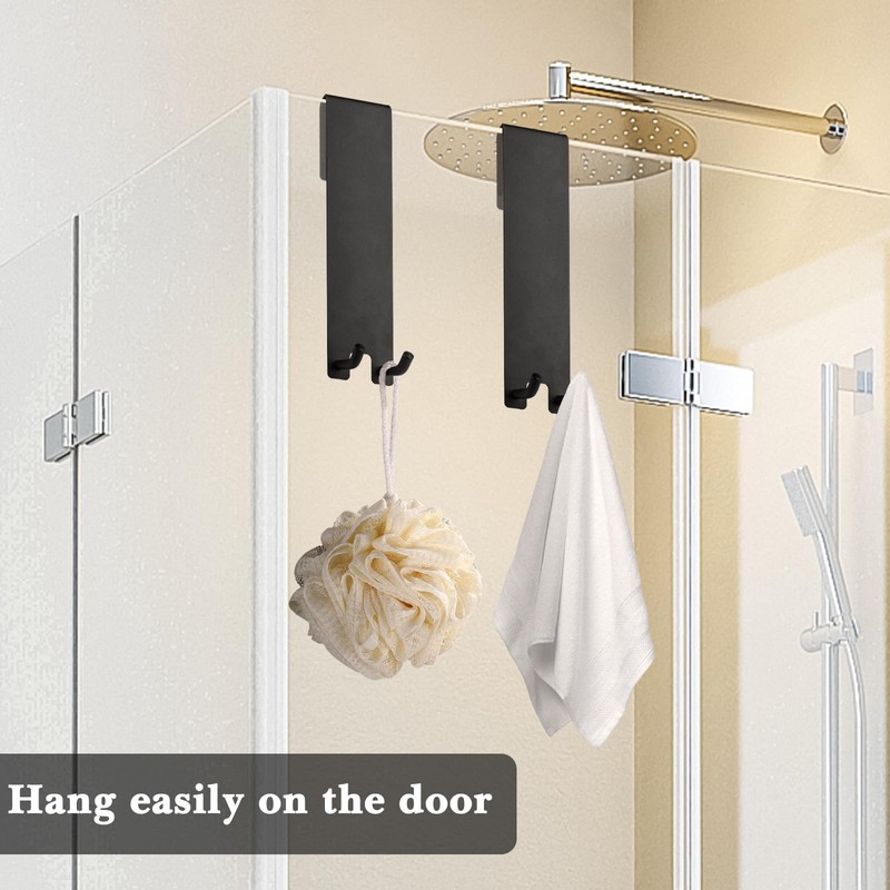 Linkidea 2 Pack Over Door Hook, 7" Stainless Steel Extend