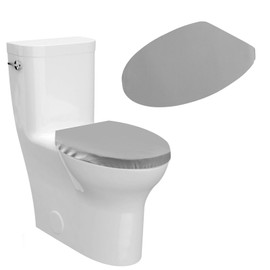 Toilet Seat Cover, Toilet Seat Cover, Toilet Lid Cover with Elastic Base, Toilet Cover Elastic for Most Toilet Lids, Grey