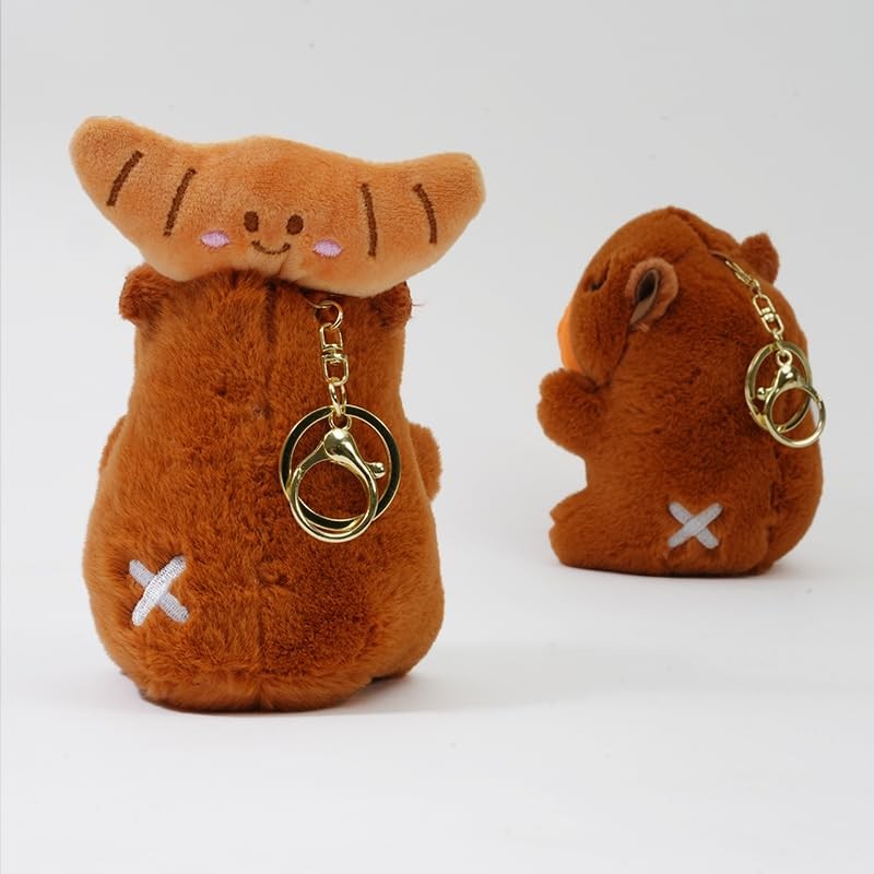 Clearstone Capybara Plush Keychain Chabimaru Croissant 5.1 inches (13 cm),