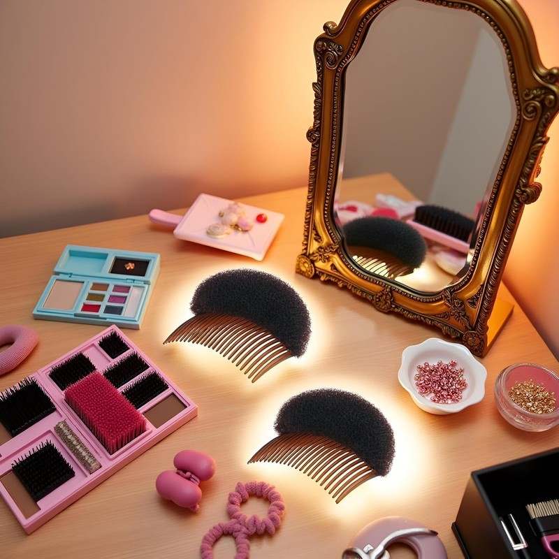 2Pcs Hair Styling Accessories Set, Foam Bun Maker Inserts, Volume