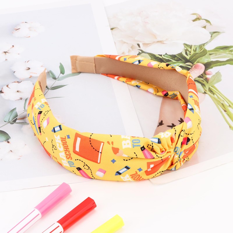 WHAVEL Teacher Headband Teacher Accessories Pencil Knotted Headbands Back School