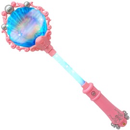 ArtCreativity Light Up Pearl Diamond Wand for Kids, 1 Piece, 17.25 Inch Wand Toy with a Spinning Pearl, Mermaid Princess LED Wand for Boys & Girls, Fun Pretend Play Prop with Batteries