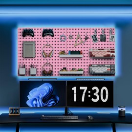 MULSAME Pegboard Combination Kit, 25.2" x 25.2" Wall Mounted Storage Set with 4 Pegboards & 20 Accessories Hanging, Peg Boards Organizer