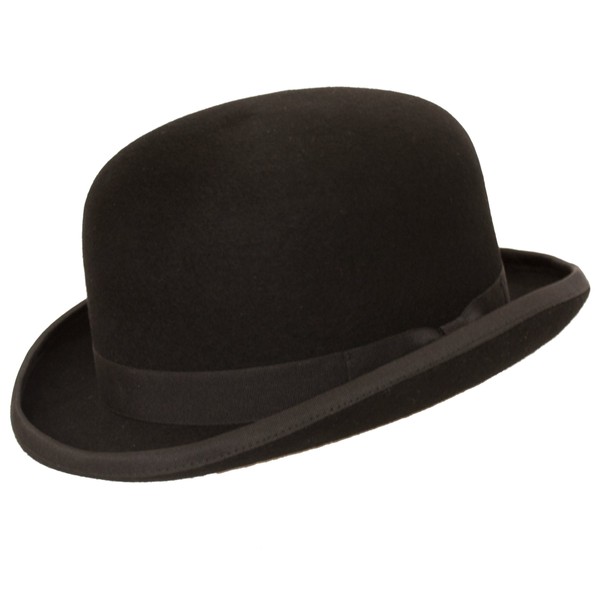 9th Street Fleming Firm Felt Derby Bowler Hat 100% Wool