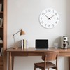 Mosewa Wall Clock Battery Operated 8 Inch White Silent Non
