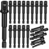 Afcabakila 25 Pcs Impact Adapter, 1/4 to 3/8 Impact Adapter