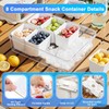 Portable Snackle Box Container with Ice Pack, Snack Container Divided