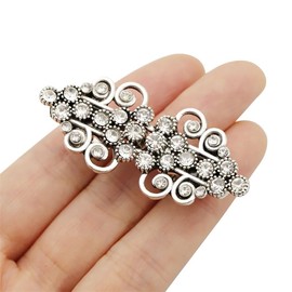 Vintage Sweater Clip Cape Cloak Club Soup Retro Cardigan Clip Sweater Swirl Clip Shawl Collar Claw Dress Brooch Pin Chest Needle 2pcs, Stainless Steel