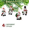 Snowman Hanging Christmas Tree Ornaments - Set of 12 Snowmen