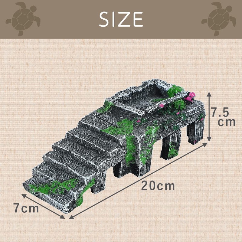 AllBright Reptile Shelter Hideaway Turtle Floating Island Turtle Aquarium Land