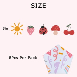 Raoformi 8PCS DIY Wall Decals - Flower Wall Stickers,Fairy Wall Stickers for Bedroom Living Room,Floral Nursery Room Wall Decals Wallpaper PVC Murals Decoration