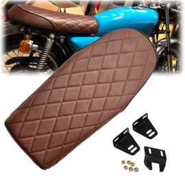 YIMOTO Motorcycle Cafe Racer Seat Retro Vintage Saddle Cushion Seats for Honda CL100 CL125S CL175 CL200 CL350 CL360 CL450 Suzuki GN125 GN250 GN400 GR650 GS GT TU250 GN400 Yamaha SR125 SR250 SR400