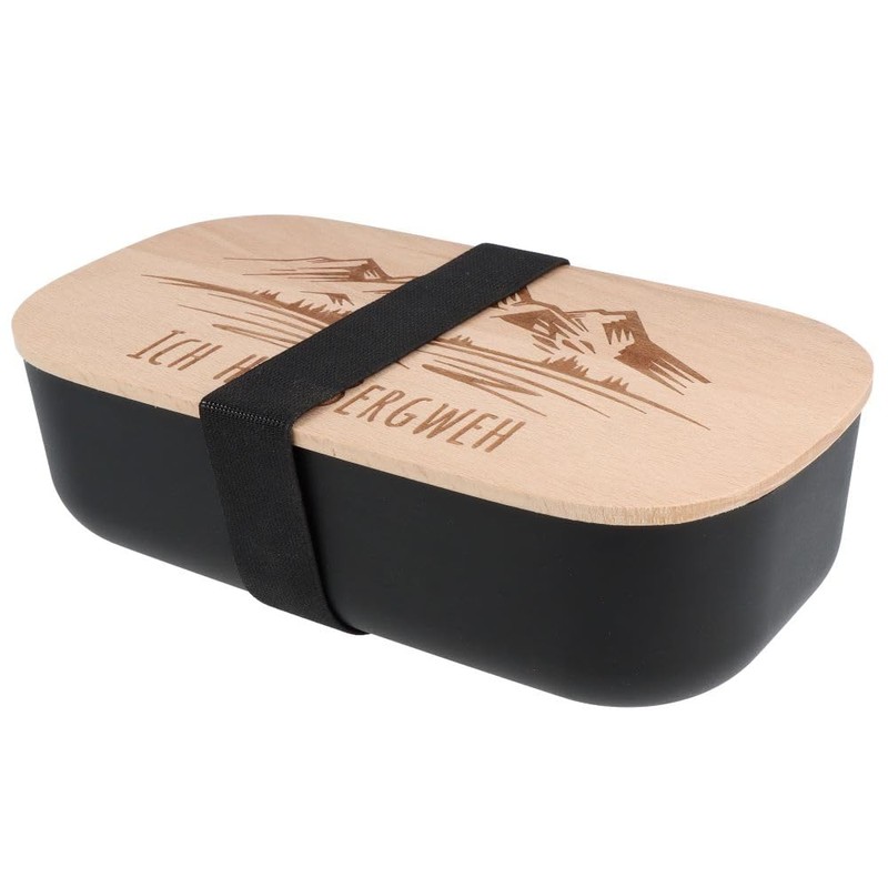 Spruchreif Lunch Box with Engraved Breakfast Board, Plastic Lunch Box,