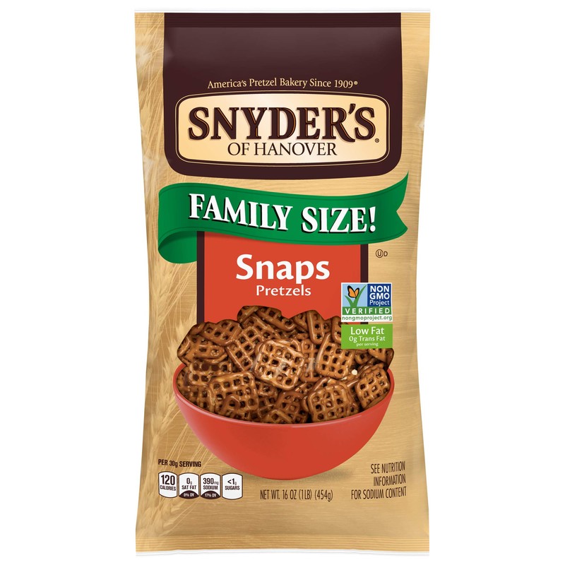 Snyder's Pretzel Snaps 16oz (Pack of 2)