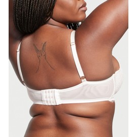 Victoria's Secret Dream Angels Lightly Lined Lace Demi Bra, Adjustable Straps, Bras for Women, White (34B)