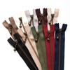 Y.K.K YKK Zipper with Beads, 3.9 inches (10 cm), Antique