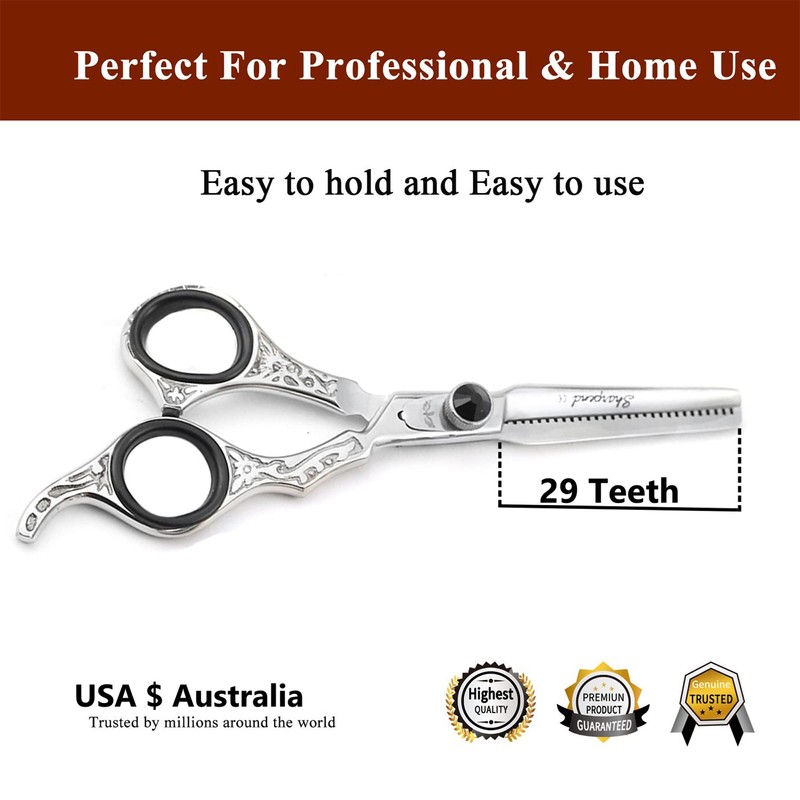 Sharpend Professional Hair Cutting Scissors, 7 PCS Barber Thinning Scissors