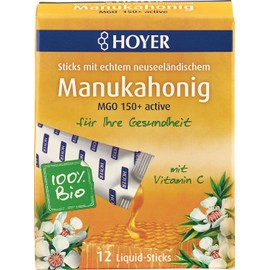 Hoyer Bio Manukahonig Liquid-Sticks MGO 100+active, 12 Sticks, 96 g