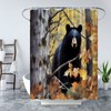 KDYDK Black Bear Shower Curtain Rustic Autumn Fall Forest Farmhouse
