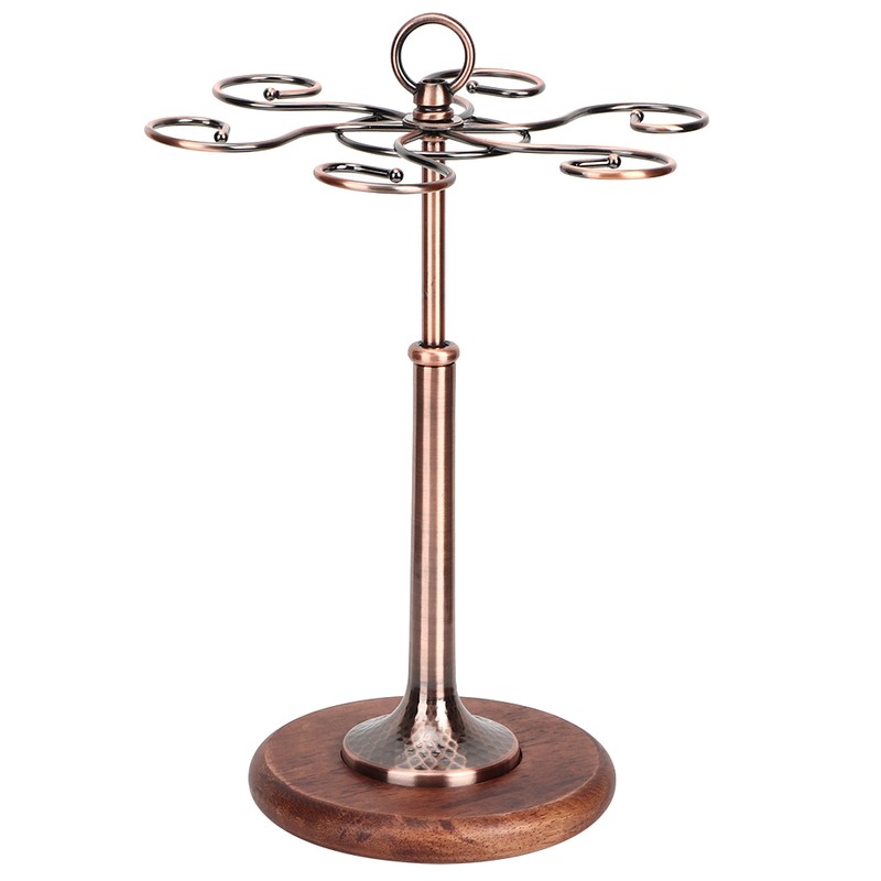 Desktop Iron 6 Bottles Wine Cup Rack Glass Holder Display