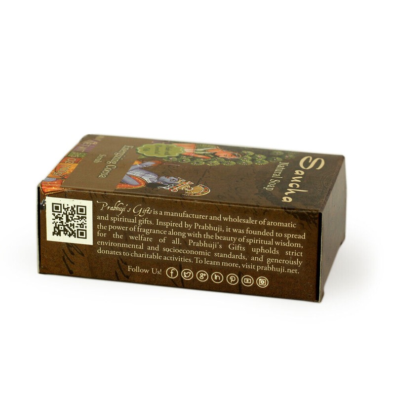 Prabhuji's Gifts Soap Bar Saucha - Natural Energizing Cocoa Scrub